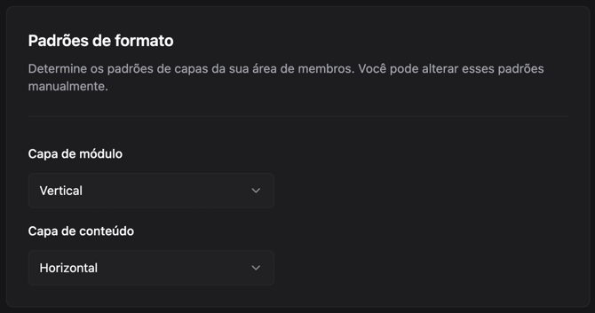 Tela Configurações > Aparência