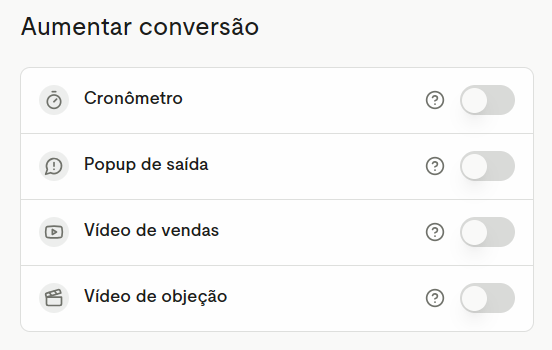 Aumentar conversão: cronômetro, popup de saída, vídeo de vendas e vídeo de objeção